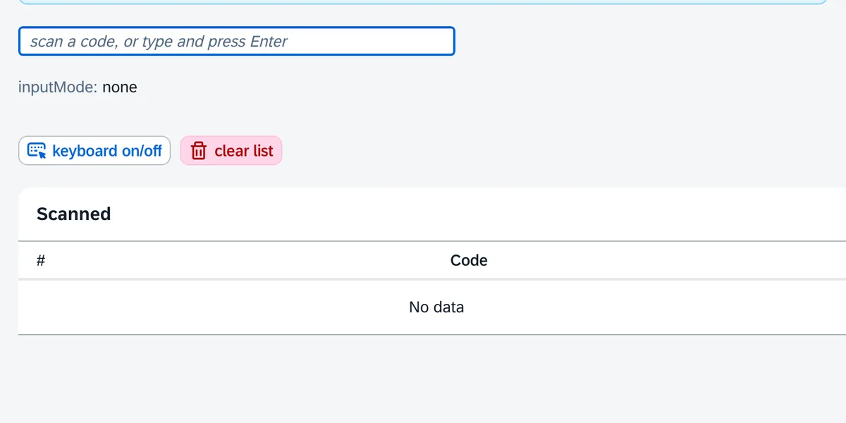 A scan field for the warehouse: every scan lands in the list, no tap needed